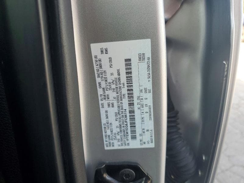 2018 FORD F150 SUPERCREW 12