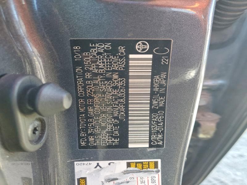 2018 TOYOTA PRIUS THREE 13