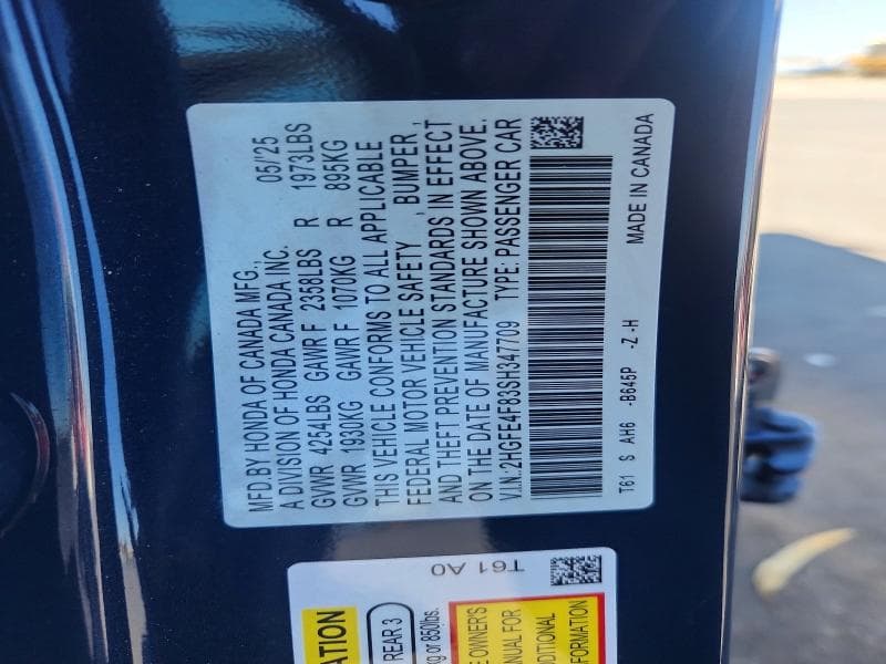 2025 HONDA CIVIC SPORT SPORT 12