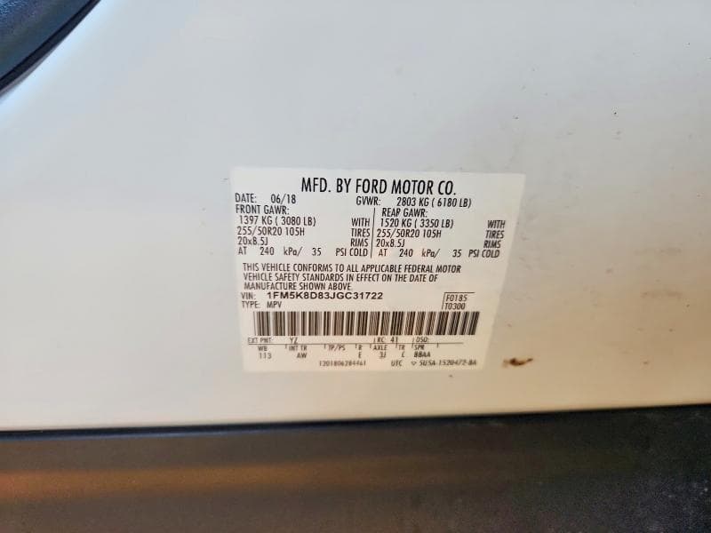 2018 FORD EXPLORER XLT 13