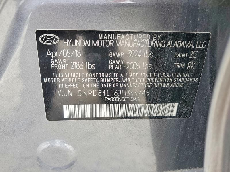 2018 HYUNDAI ELANTRA 13