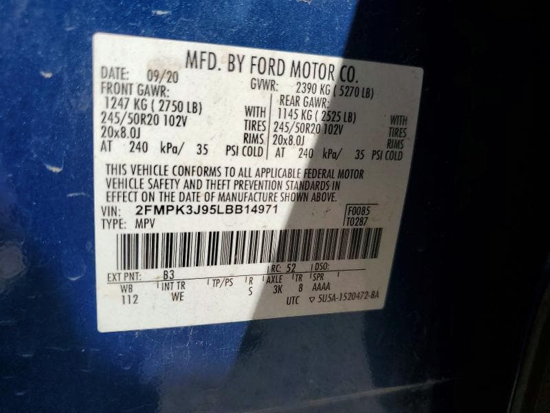 2020 FORD EDGE SEL 13