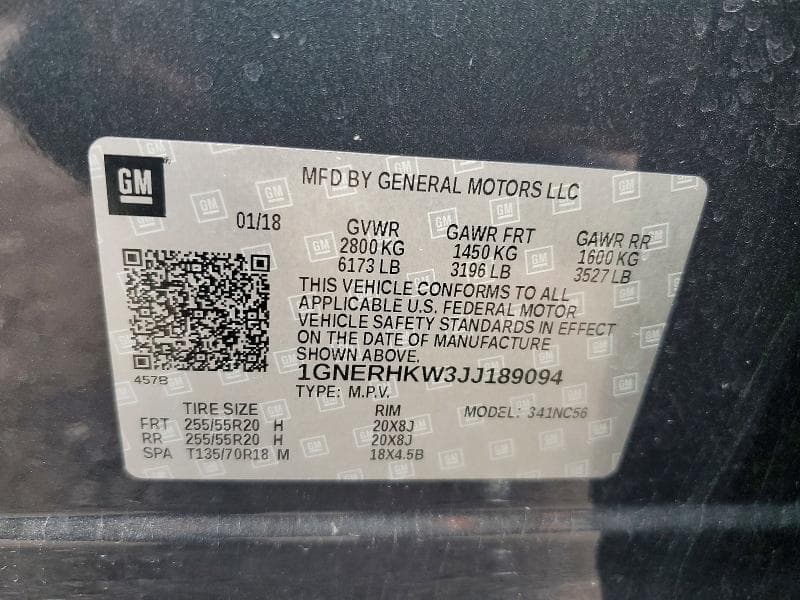 2018 CHEVROLET TRAVERSE LT 13