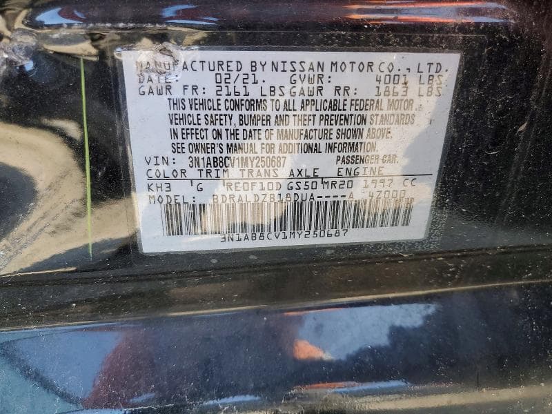 2021 NISSAN SENTRA SV 12