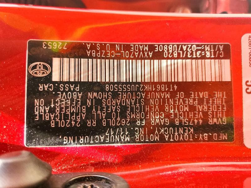 2018 TOYOTA CAMRY XSE 13