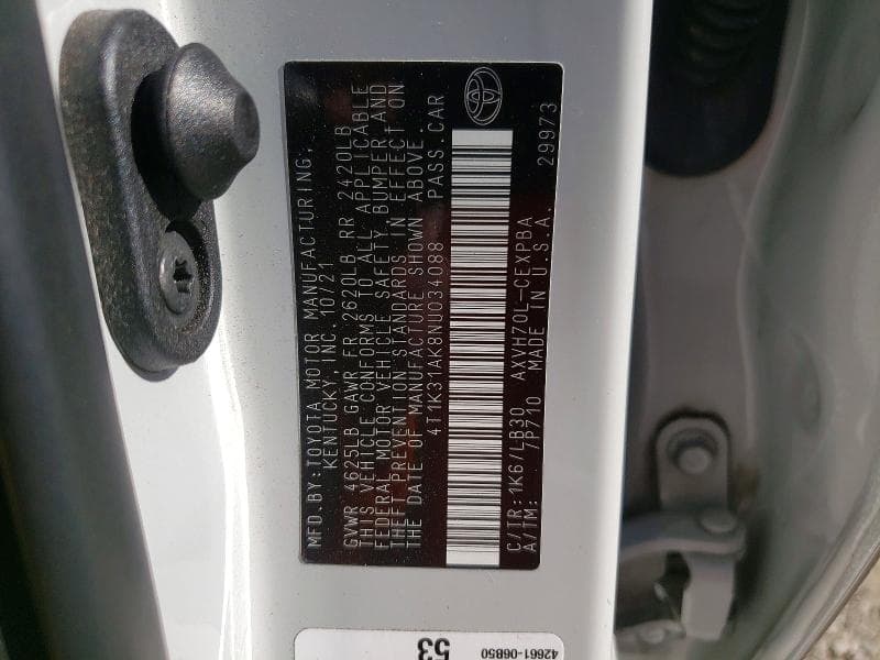 2022 TOYOTA CAMRY XSE 12