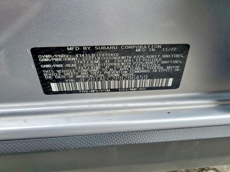 2023 SUBARU CROSSTREK PREMIUM 12
