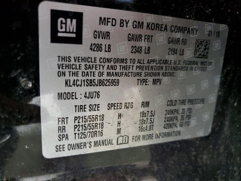2018 BUICK ENCORE SPORT TOURING 13