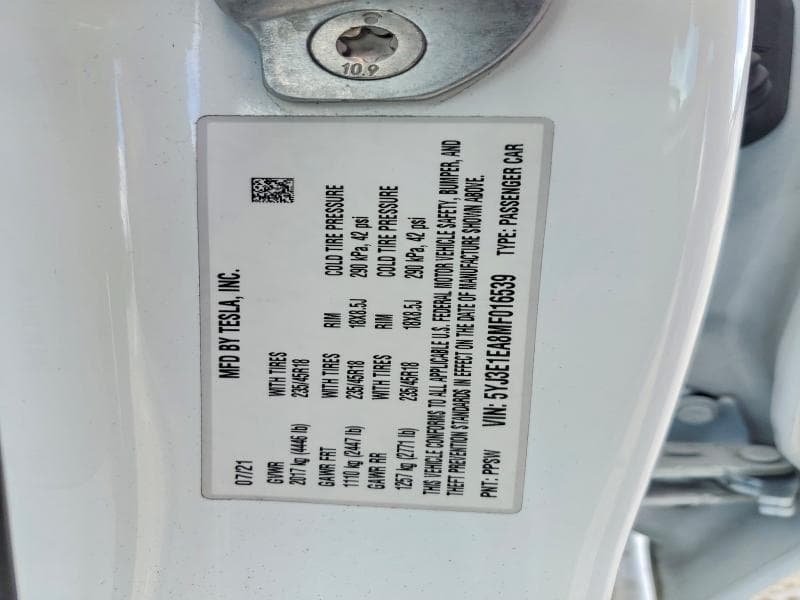 2021 TESLA MODEL 3 12