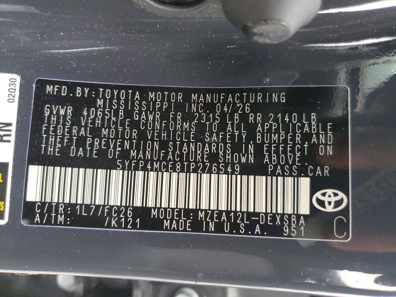 2026 TOYOTA COROLLA SE 13