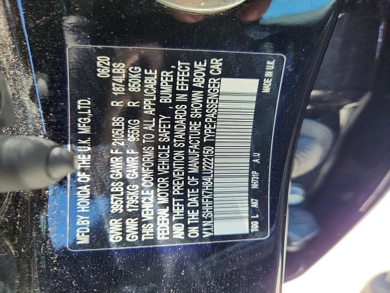 2020 HONDA CIVIC EXL 13