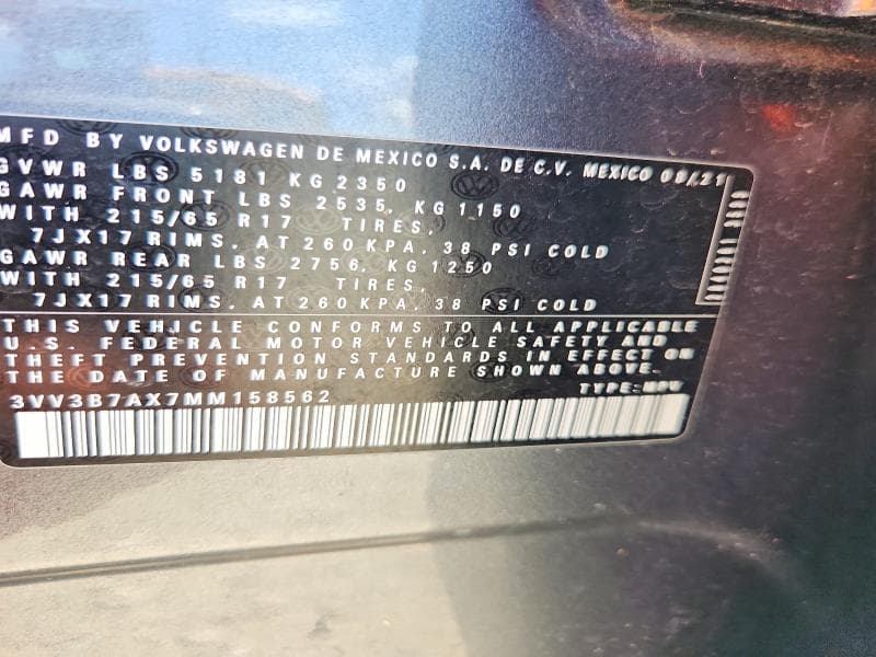 2021 VOLKSWAGEN TIGUAN SE 13