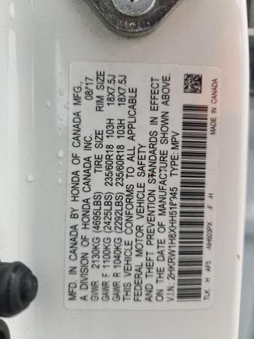 2017 HONDA CR-V EXL 14