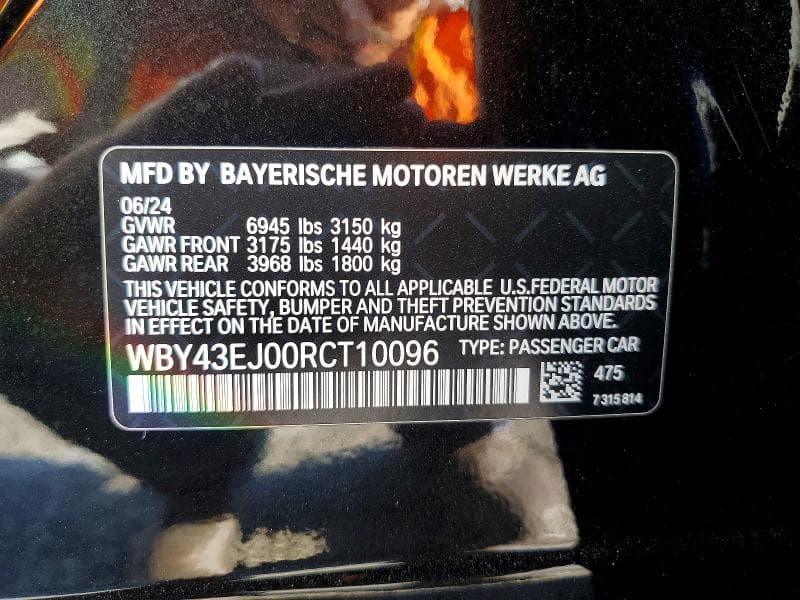 2024 BMW I7 EDRIVE50 12