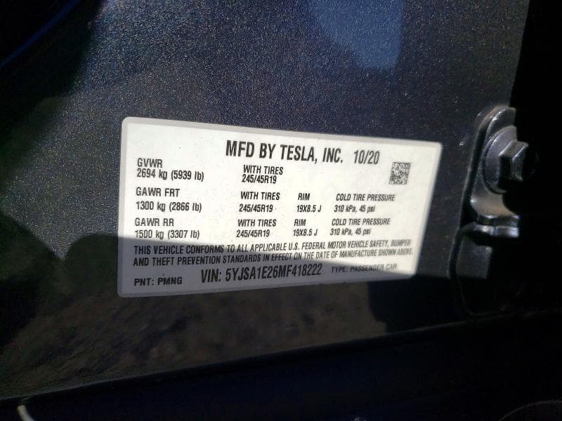 2021 TESLA MODEL S 13