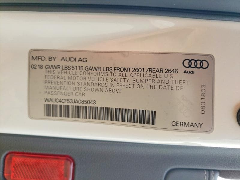 2018 AUDI S5 PRESTIGE 12