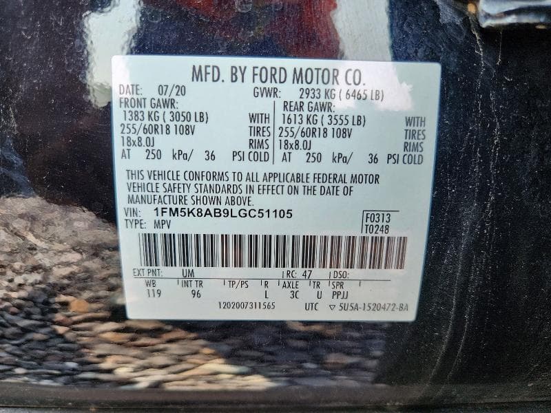 2020 FORD EXPLORER POLICE INTERCEPTOR 12