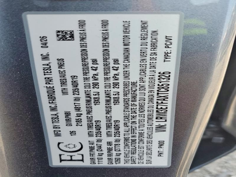 2026 TESLA MODEL 3 12