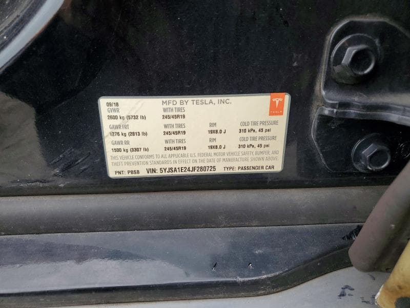 2018 TESLA MODEL S 12
