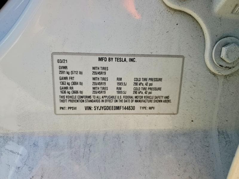 2021 TESLA MODEL Y 13