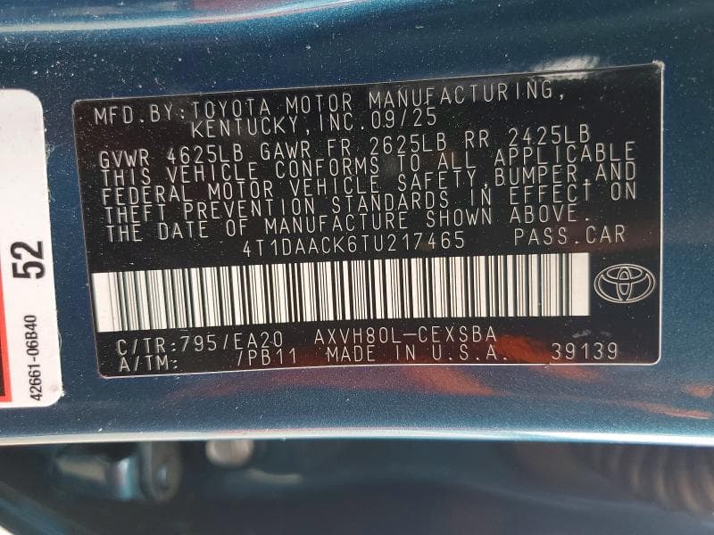 2026 TOYOTA CAMRY SE 12