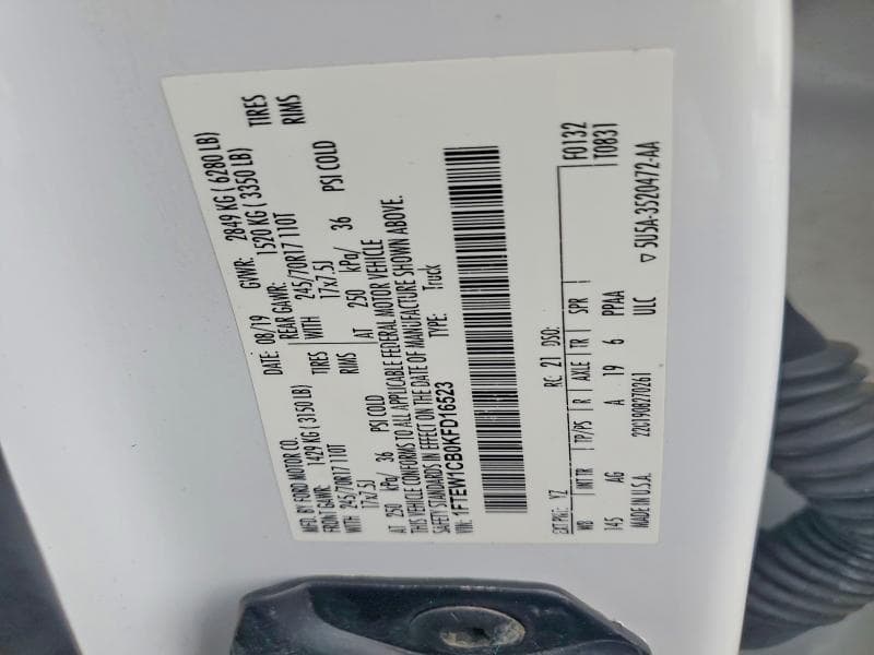 2019 FORD F150 SUPERCREW 12