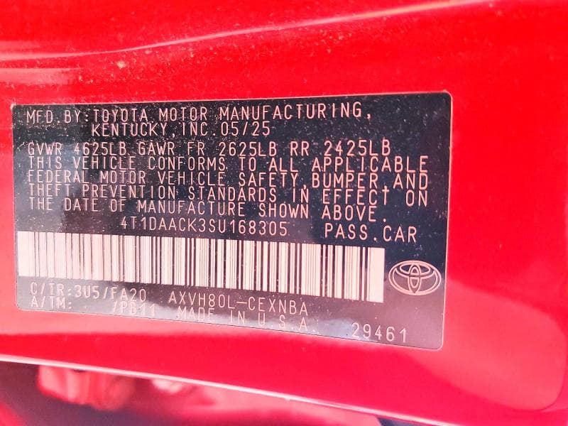 2025 TOYOTA CAMRY LE 13