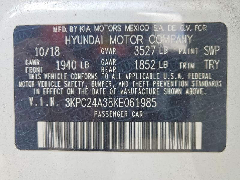 2019 HYUNDAI ACCENT SE 12