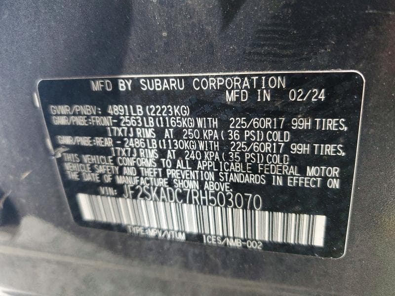 2024 SUBARU FORESTER PREMIUM 13