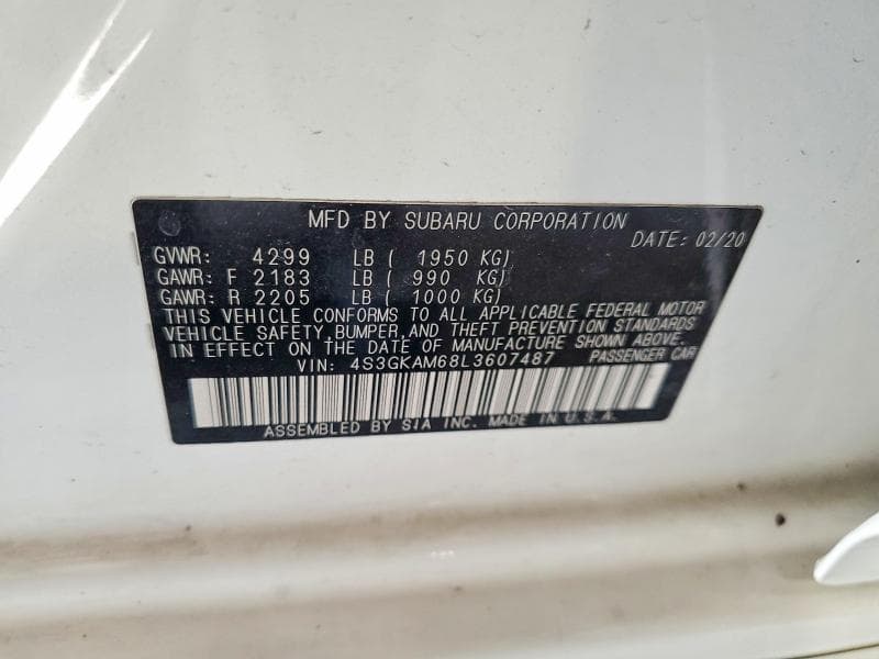 2020 SUBARU IMPREZA SPORT 12
