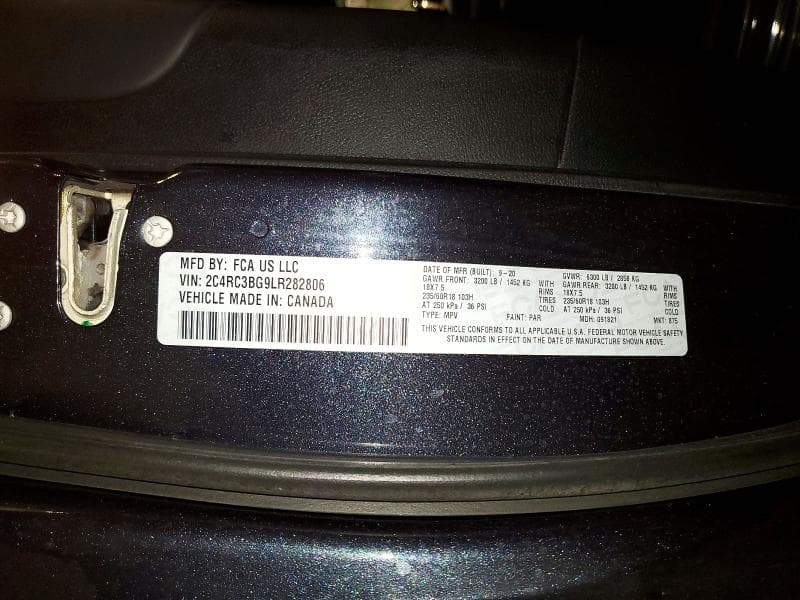 2020 CHRYSLER PACIFICA TOURING L 13