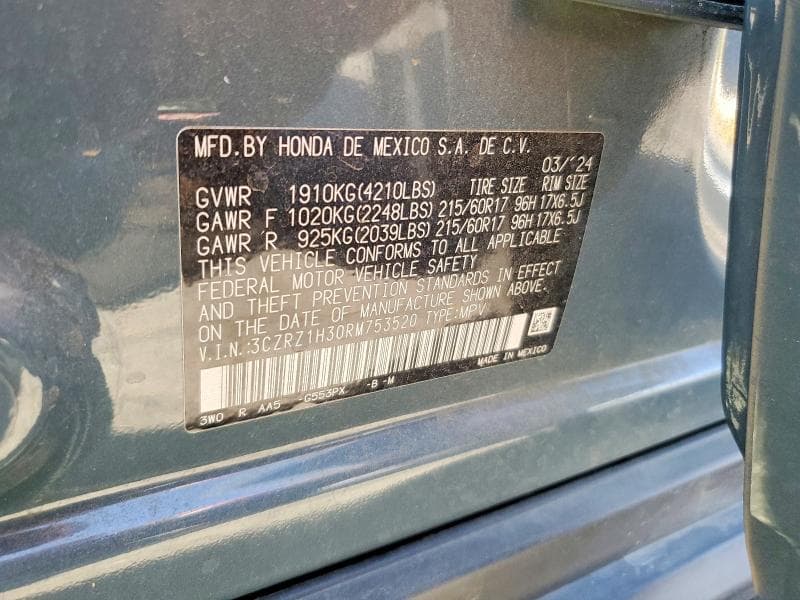 2024 HONDA HR-V LX 14