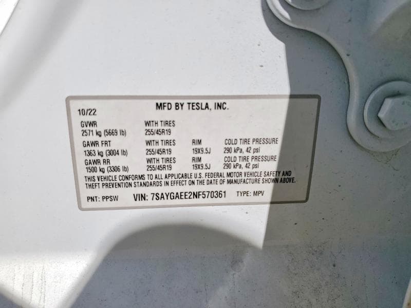 2022 TESLA MODEL Y 13