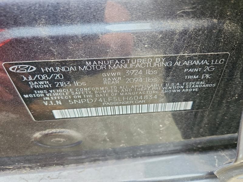 2020 HYUNDAI ELANTRA SE 12