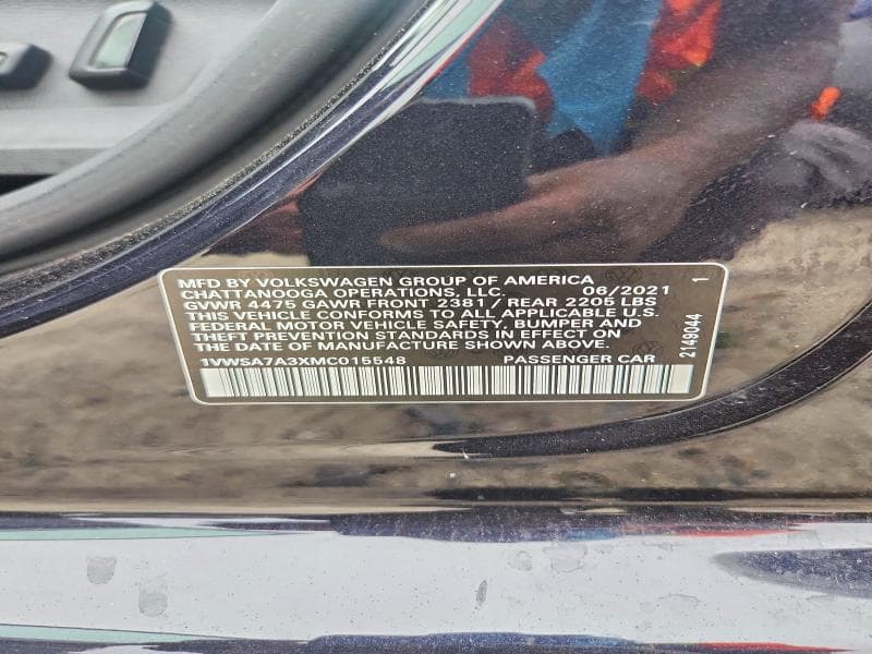 2021 VOLKSWAGEN PASSAT SE 12