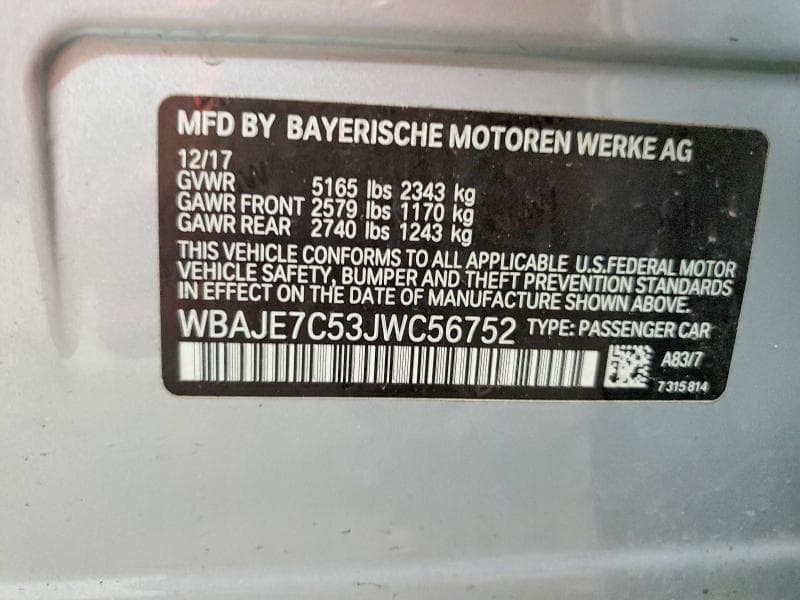 2018 BMW 540 XI 12