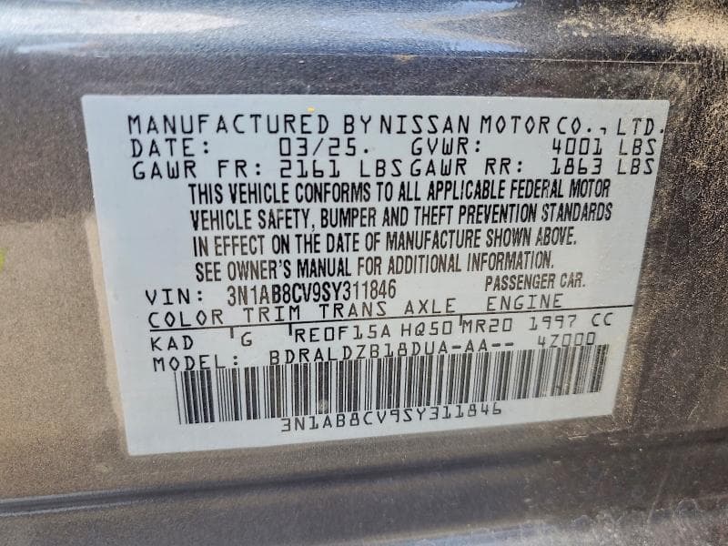 2025 NISSAN SENTRA SV 12