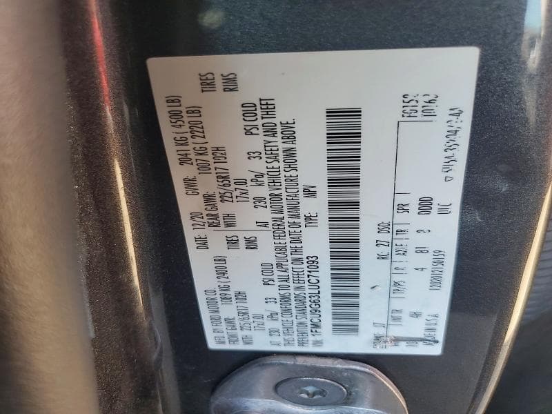2020 FORD ESCAPE SE 13