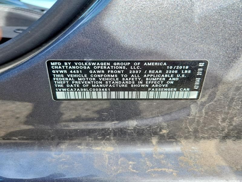 2020 VOLKSWAGEN PASSAT SEL 13