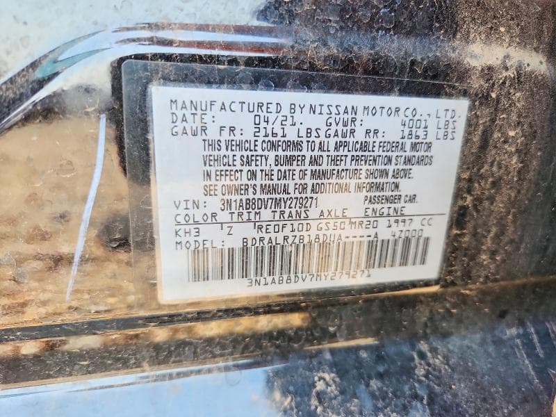 2021 NISSAN SENTRA SR 12