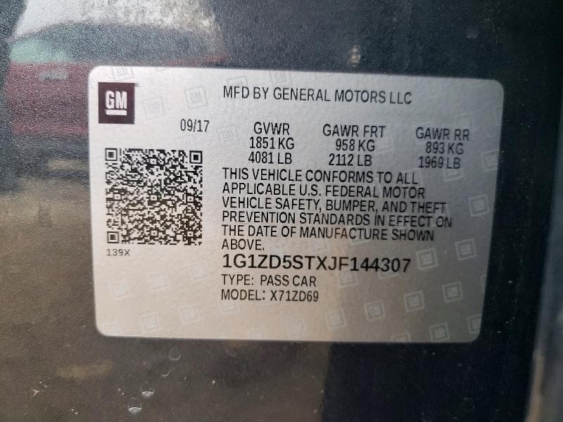 2018 CHEVROLET MALIBU LT 12