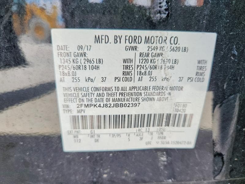 2018 FORD EDGE SEL 12