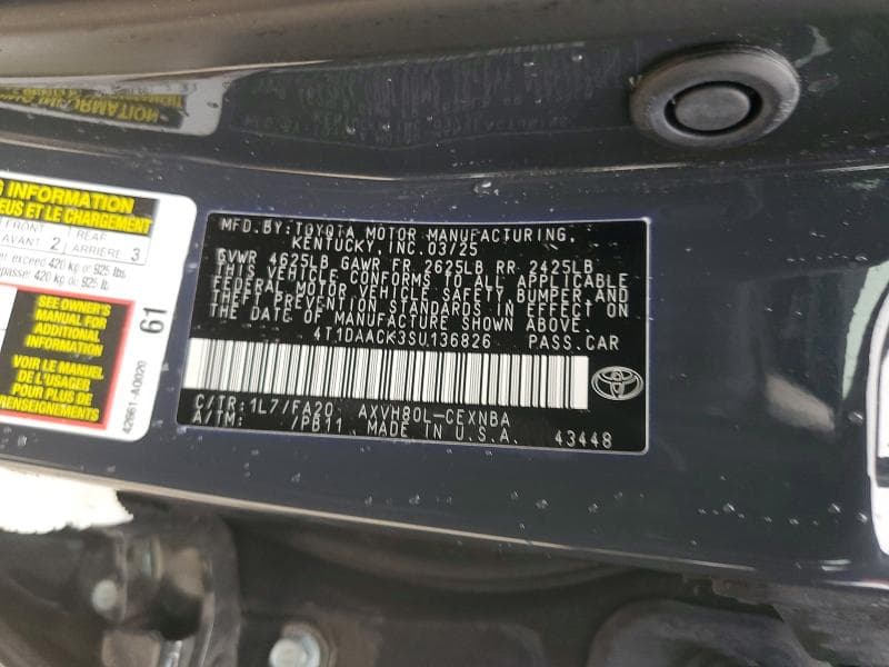2025 TOYOTA CAMRY LE 13
