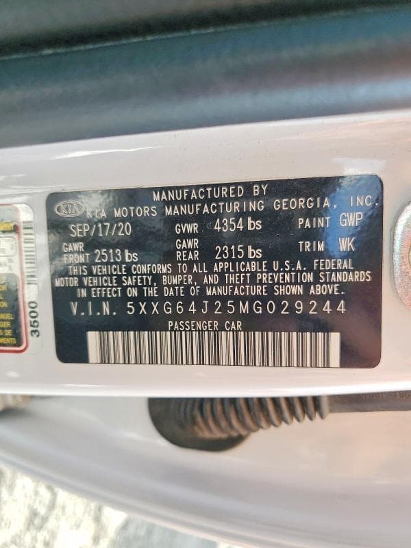 2021 KIA K5 GT LINE 12