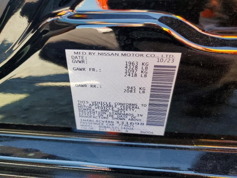 2024 NISSAN ALTIMA SR 12