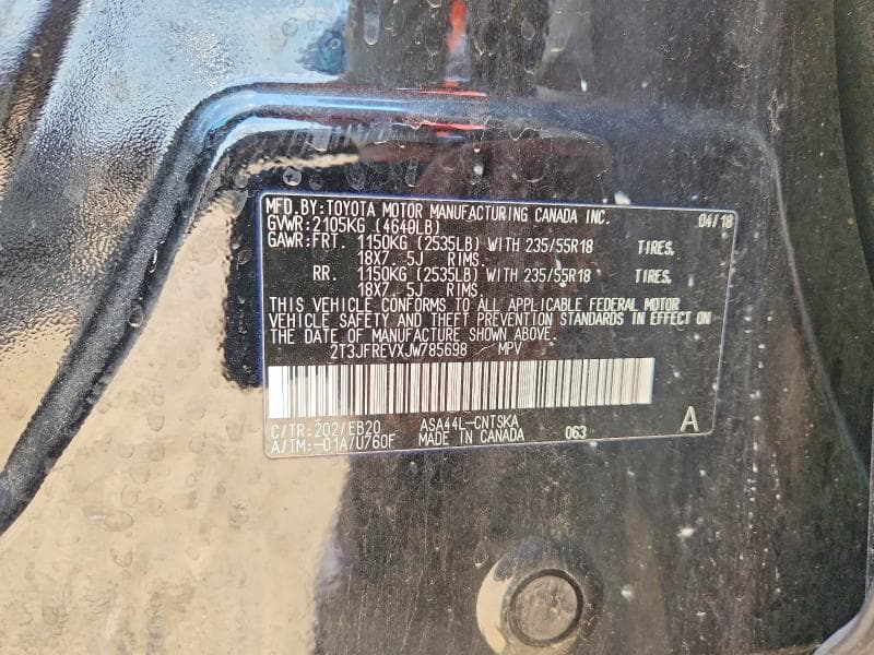 2018 TOYOTA RAV4 SE 13