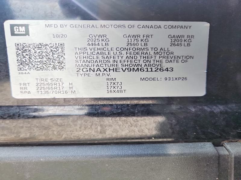 2021 CHEVROLET EQUINOX LS 13
