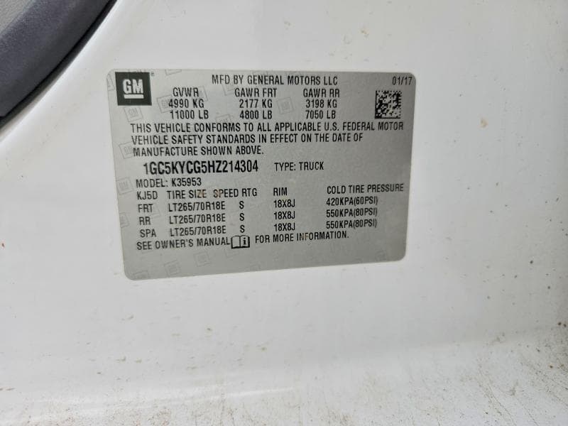 2017 CHEVROLET SILVERADO K3500 12