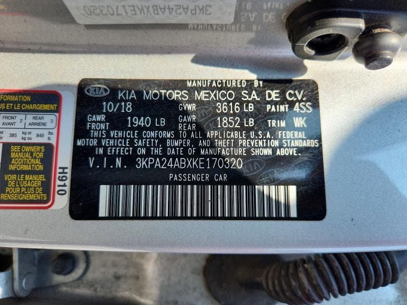 2019 KIA RIO S 12