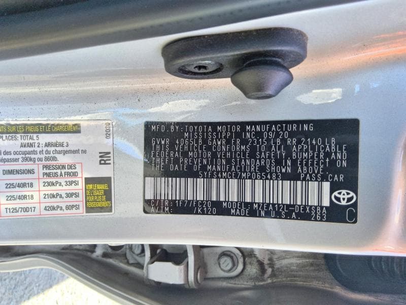 2021 TOYOTA COROLLA SE 13